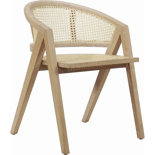 Aero Cane Barrel Back Dining Chair by Worlds Away in cerused oak. Made from unique in a cottage & farmhouse style.