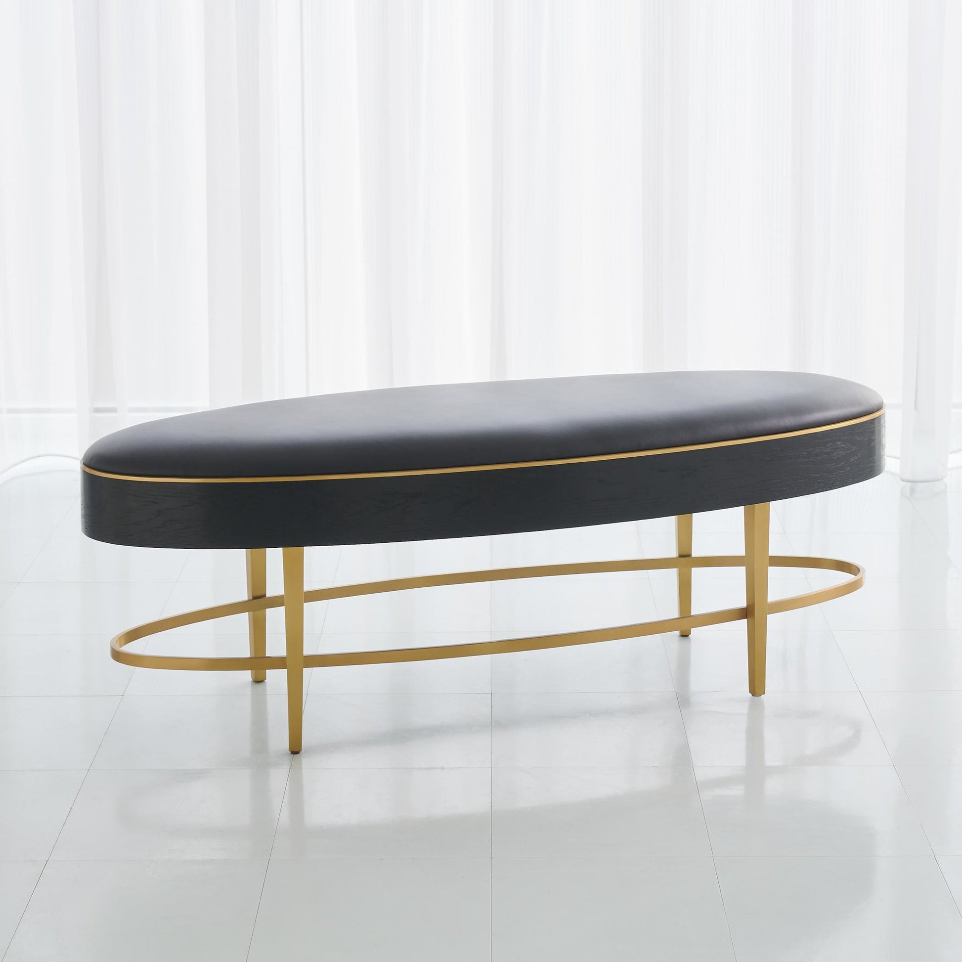 Ellipse Bench by Global Views. Made from unique in a transitional style.
