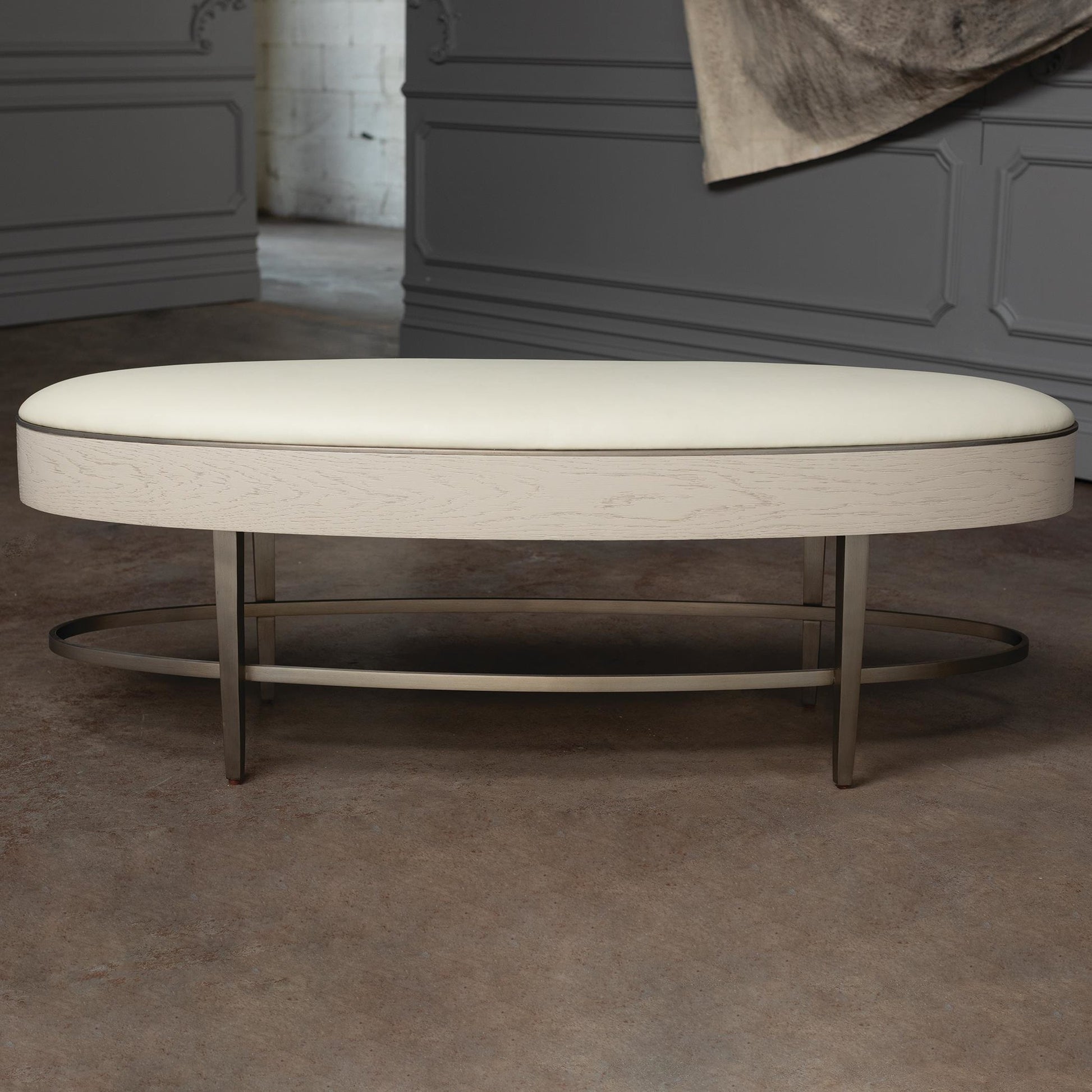 Ellipse Bench by Global Views. Made from unique in a transitional style.