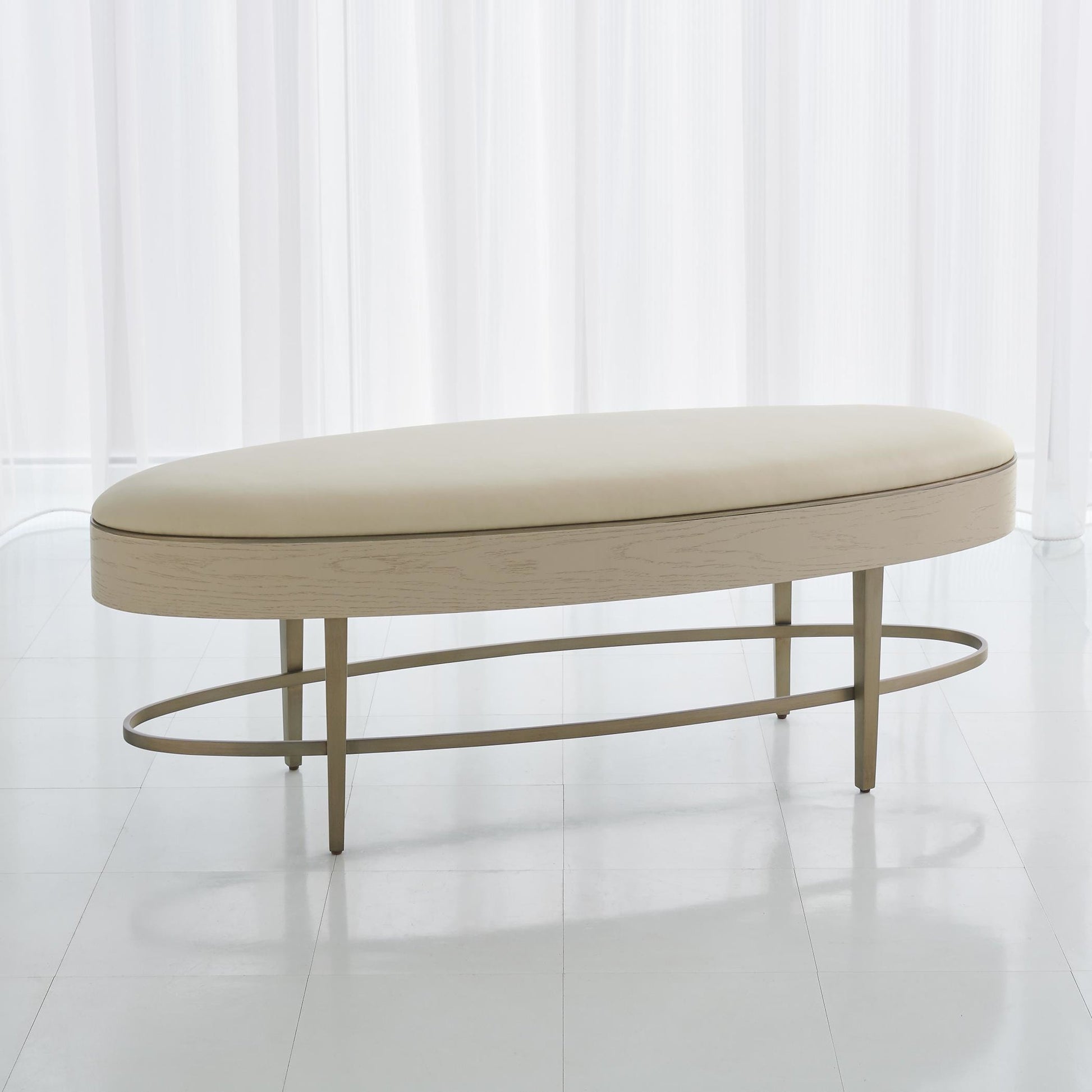 Ellipse Bench by Global Views. Made from unique in a transitional style.