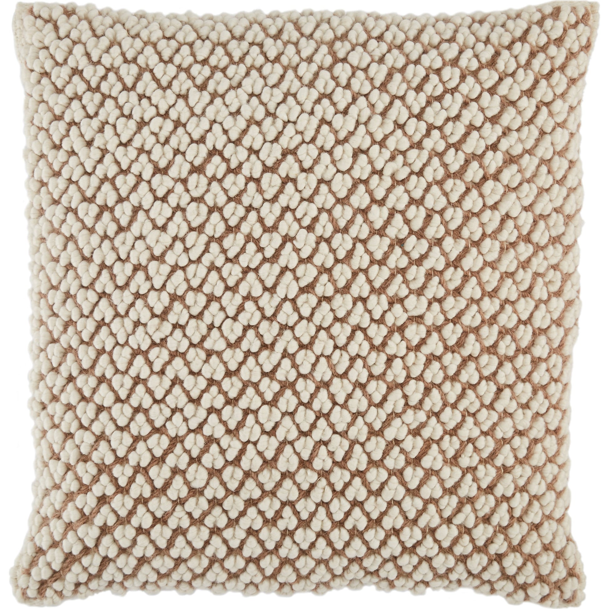 Angora AGO02 Pillow by Jaipur Living. Made from 55% wool 35% polyester 10% linen in a rustic style.