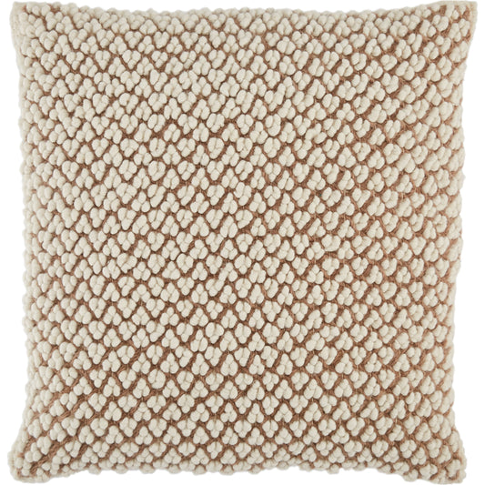 Angora Madur Pillow by Jaipur Living. Made from 55% wool 35% polyester 10% linen in a rustic style.