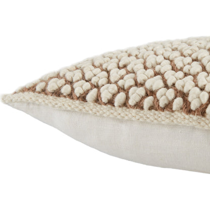 Angora AGO02 Pillow by Jaipur Living. Made from 55% wool 35% polyester 10% linen in a rustic style.