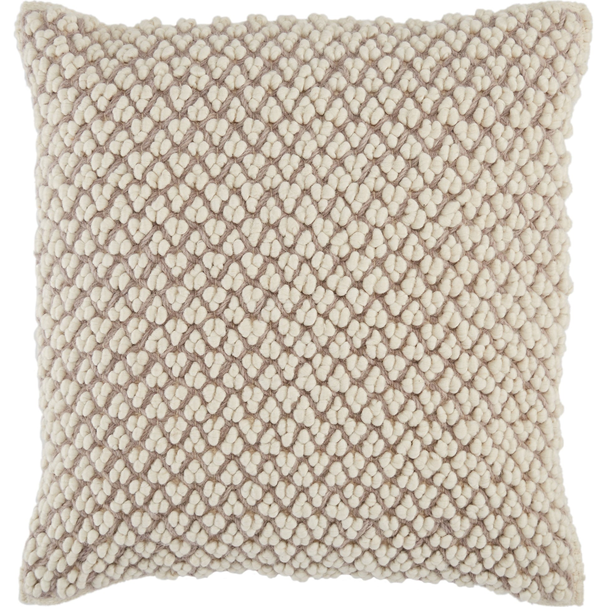 Angora AGO02 Pillow by Jaipur Living. Made from 55% wool 35% polyester 10% linen in a rustic style.