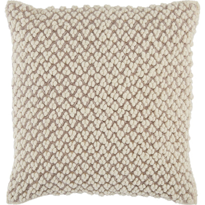 Angora AGO02 Pillow by Jaipur Living. Made from 55% wool 35% polyester 10% linen in a rustic style.
