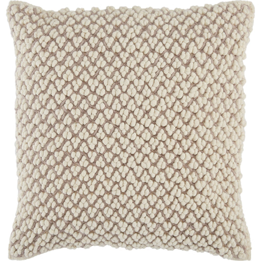 Angora Madur Pillow by Jaipur Living. Made from 55% wool 35% polyester 10% linen in a rustic style.