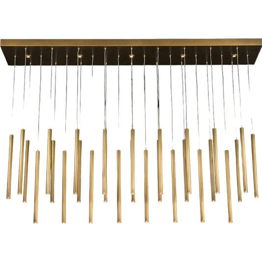 Hans Horizontal Chandelier by John-Richard in brass. Made from brass in a modern style.