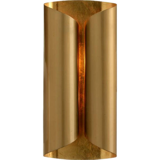 Curled Two-Light Wall Sconce by John-Richard in bronze, gold. Made from bronze in a modern style.