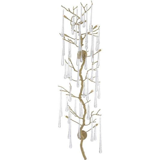 Illuminated Wall Sculpture by John-Richard in brass. Made from brass in a transitional style.