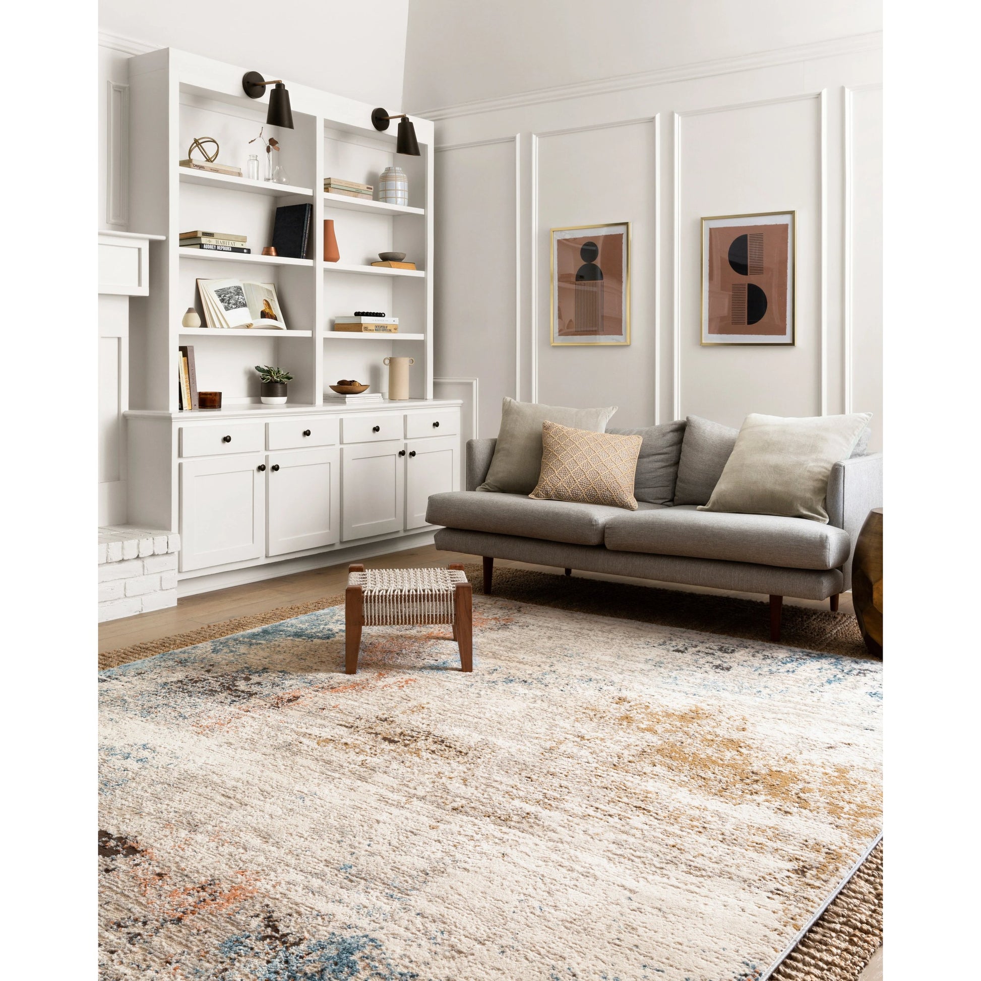 Alchemy ALC-03 Rug by Loloi in ivory, multi. Made from high pile: 100% polypropylene, short pile: 100% polyester in a unique style.
