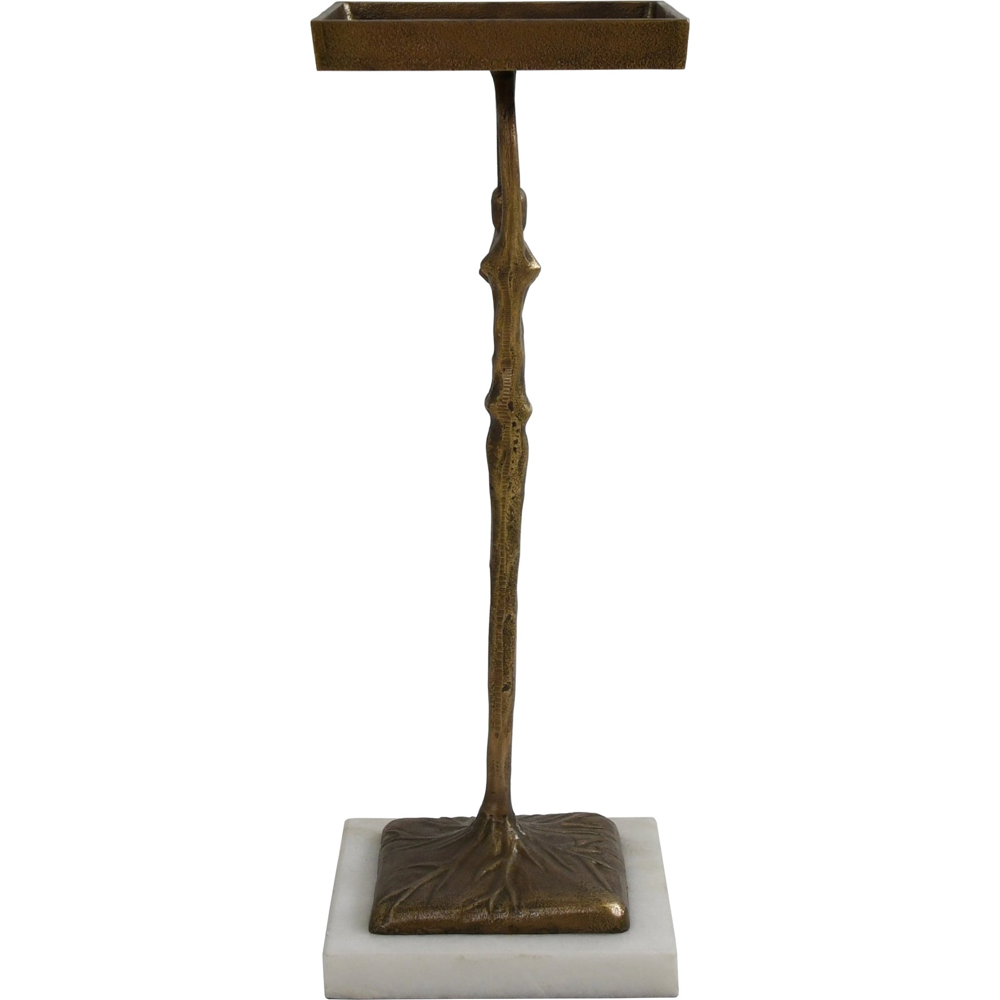 Alexa Sculptural Cigar Table by Worlds Away in black. Made from metal, marble in a eclectic & global style.