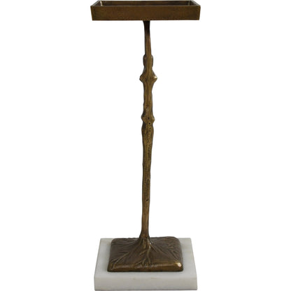 Alexa Sculptural Cigar Table by Worlds Away in black. Made from metal, marble in a eclectic & global style.