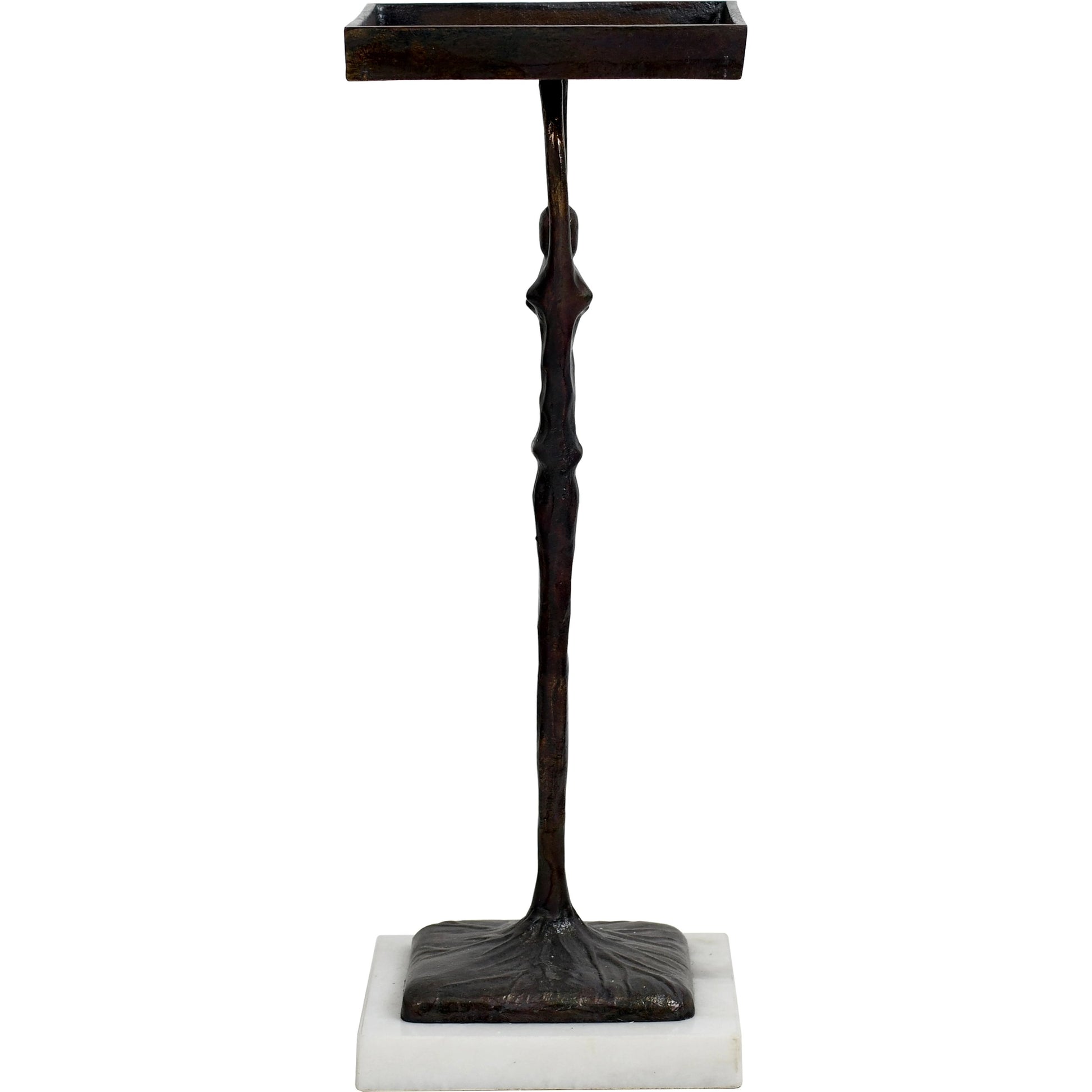 Alexa Sculptural Cigar Table by Worlds Away in black. Made from metal, marble in a eclectic & global style.