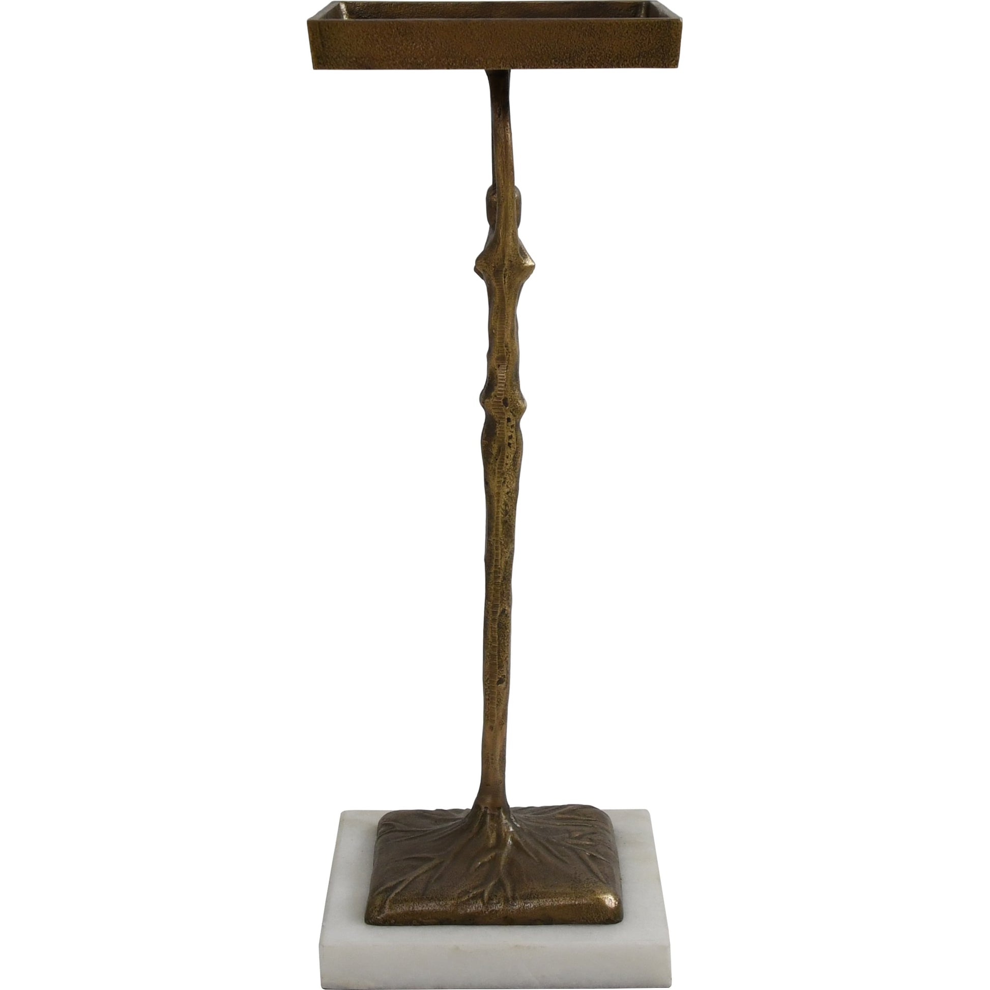 Alexa Sculptural Cigar Table by Worlds Away in black. Made from metal, marble in a eclectic & global style.