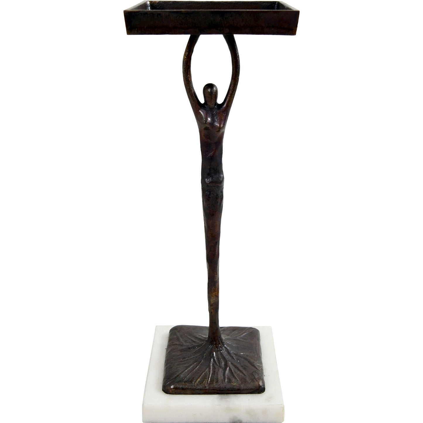 001 SR-894825 | Primary Silo | Alexa Sculptural Cigar Table by Worlds Away in black. Made from metal, marble in a eclectic & global style.