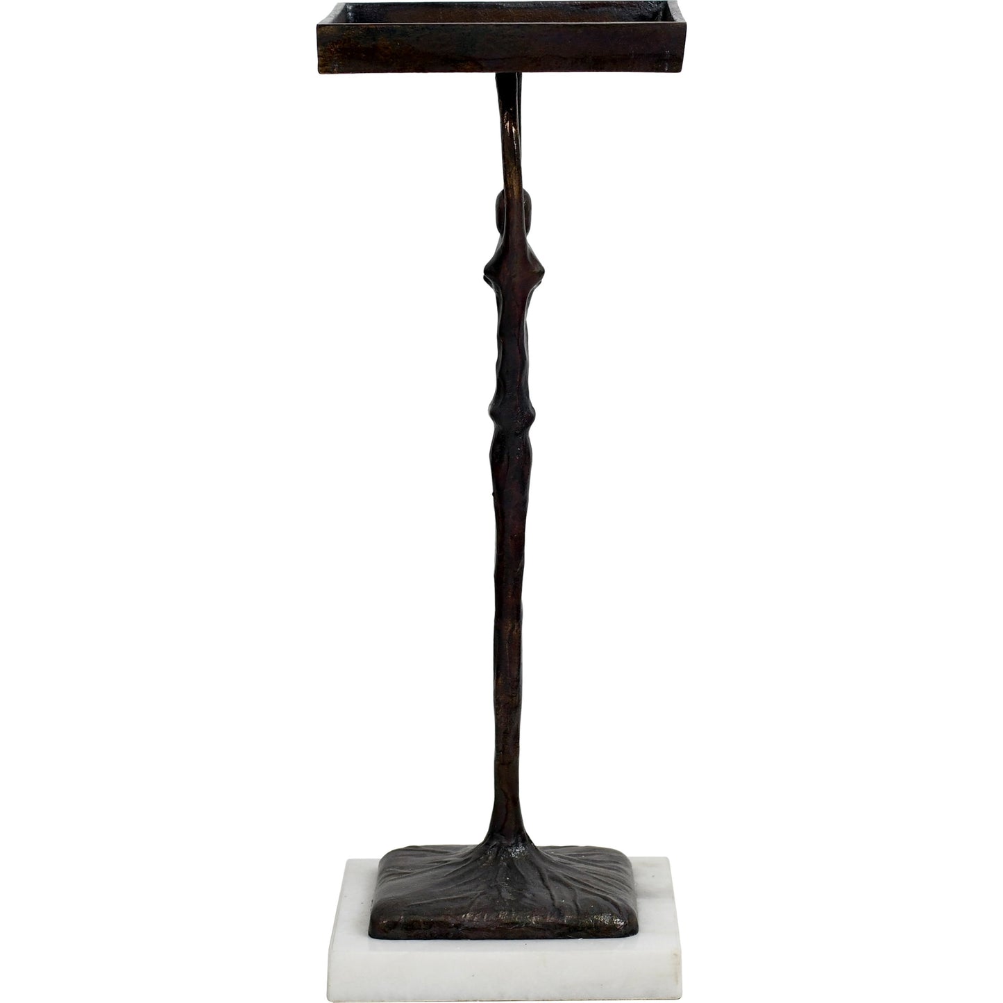 002 SR-894825 | Additional Silo | Alexa Sculptural Cigar Table by Worlds Away in black. Made from metal, marble in a eclectic & global style.