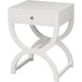 Alexis One Drawer Side Table by Worlds Away. Made from hardwood solids, mdf, metal in a transitional style.