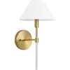 Brushed Brass, White