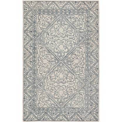 Almira ALR01 Rug by Jaipur Living in blue, light gray. Made from 100% wool in a unique style.