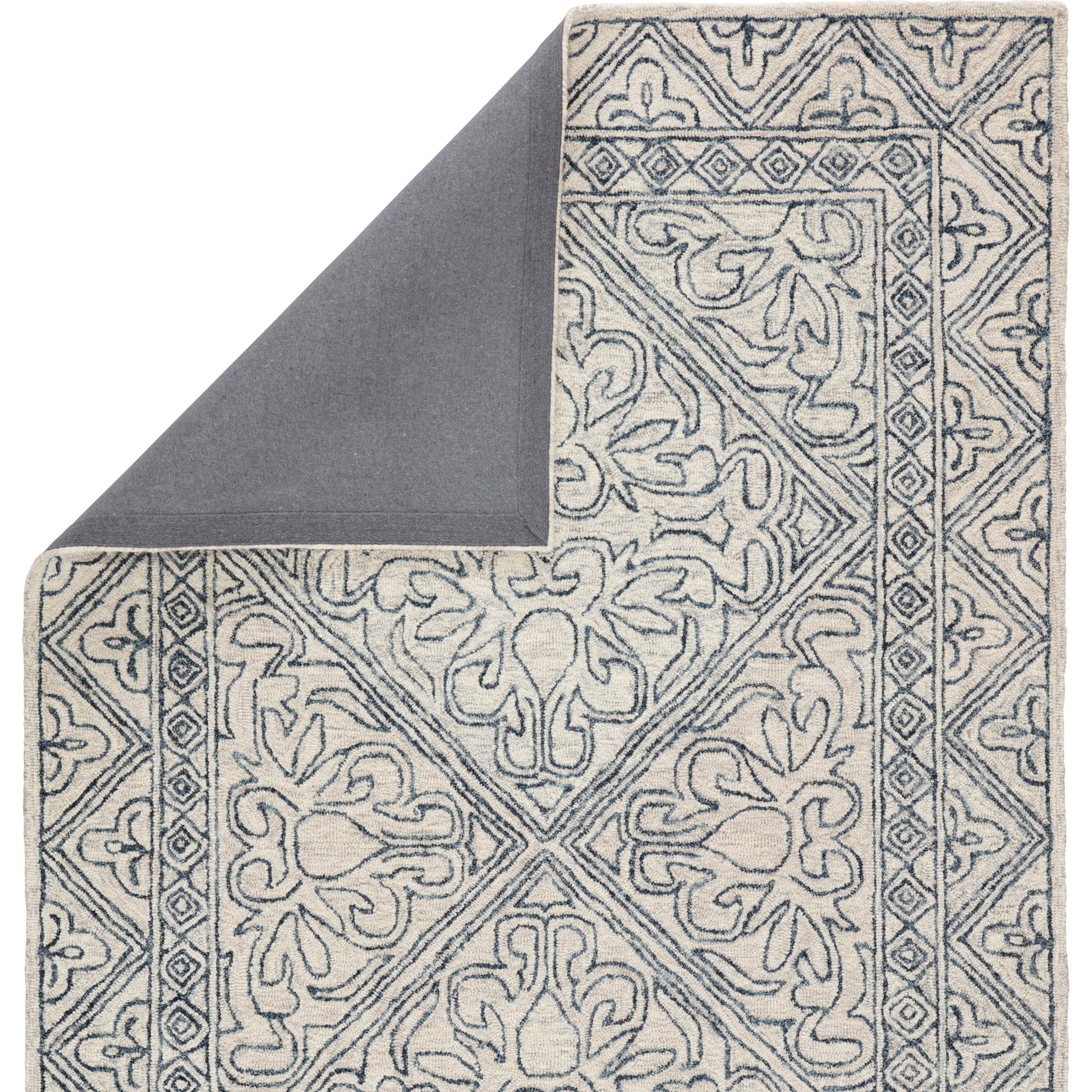 Almira ALR01 Rug by Jaipur Living in blue, light gray. Made from 100% wool in a unique style.