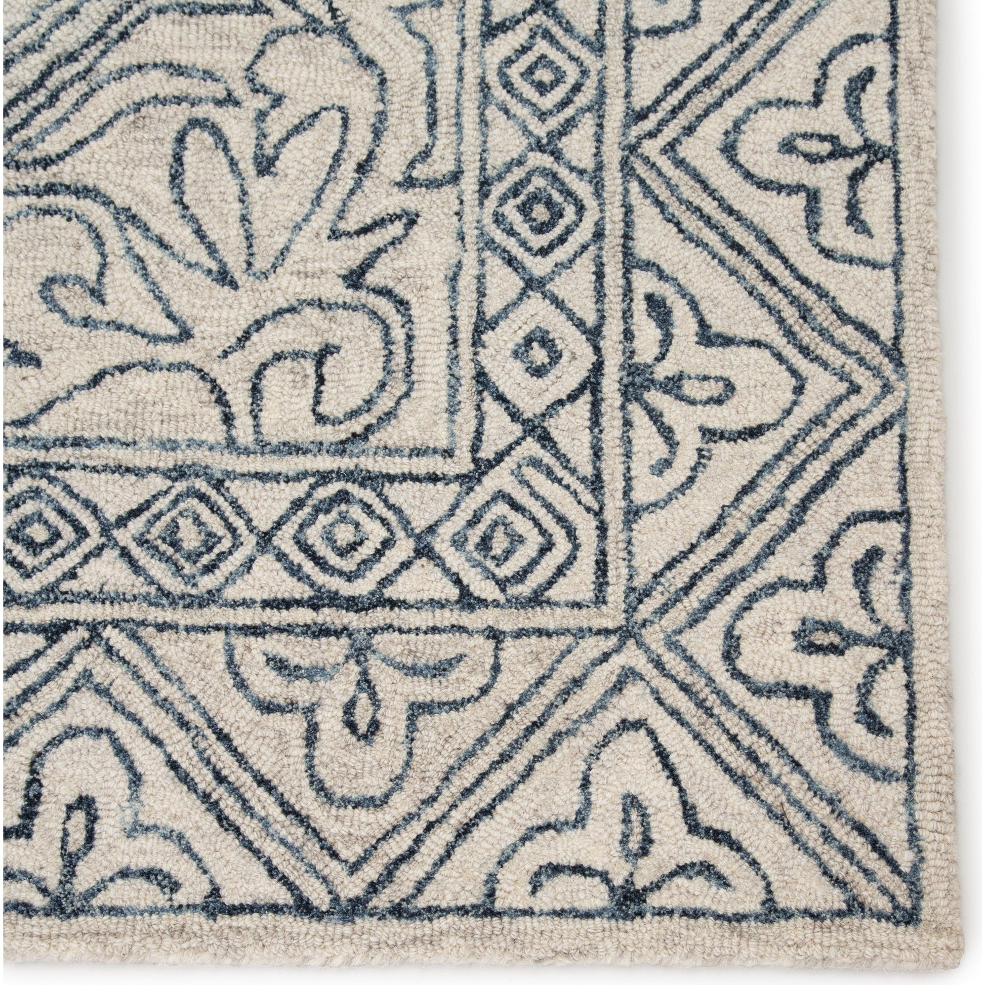 Almira ALR01 Rug by Jaipur Living in blue, light gray. Made from 100% wool in a unique style.