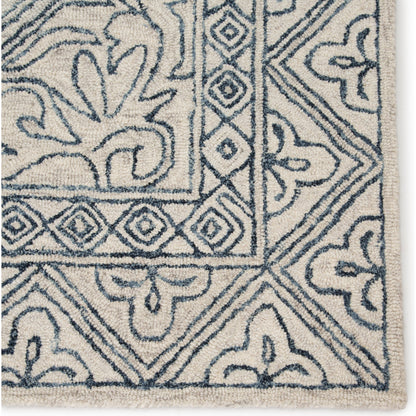 Almira ALR01 Rug by Jaipur Living in blue, light gray. Made from 100% wool in a unique style.