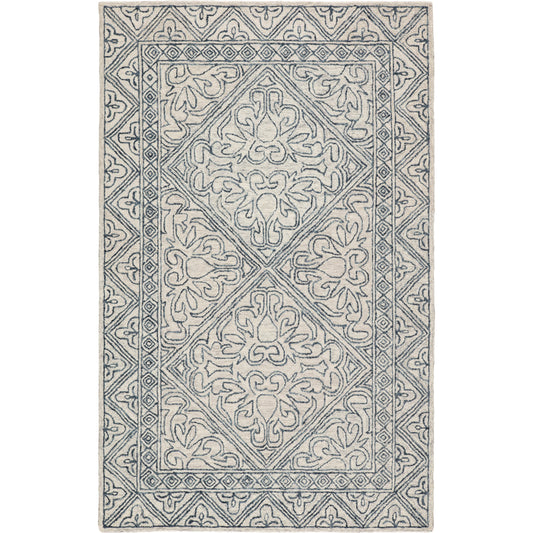 Almira ALR01 Rug by Jaipur Living in blue, light gray. Made from 100% wool in a unique style.