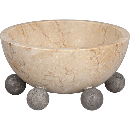 Bala Bowl by Noir in white marble. Made from stone in a eclectic & global style.