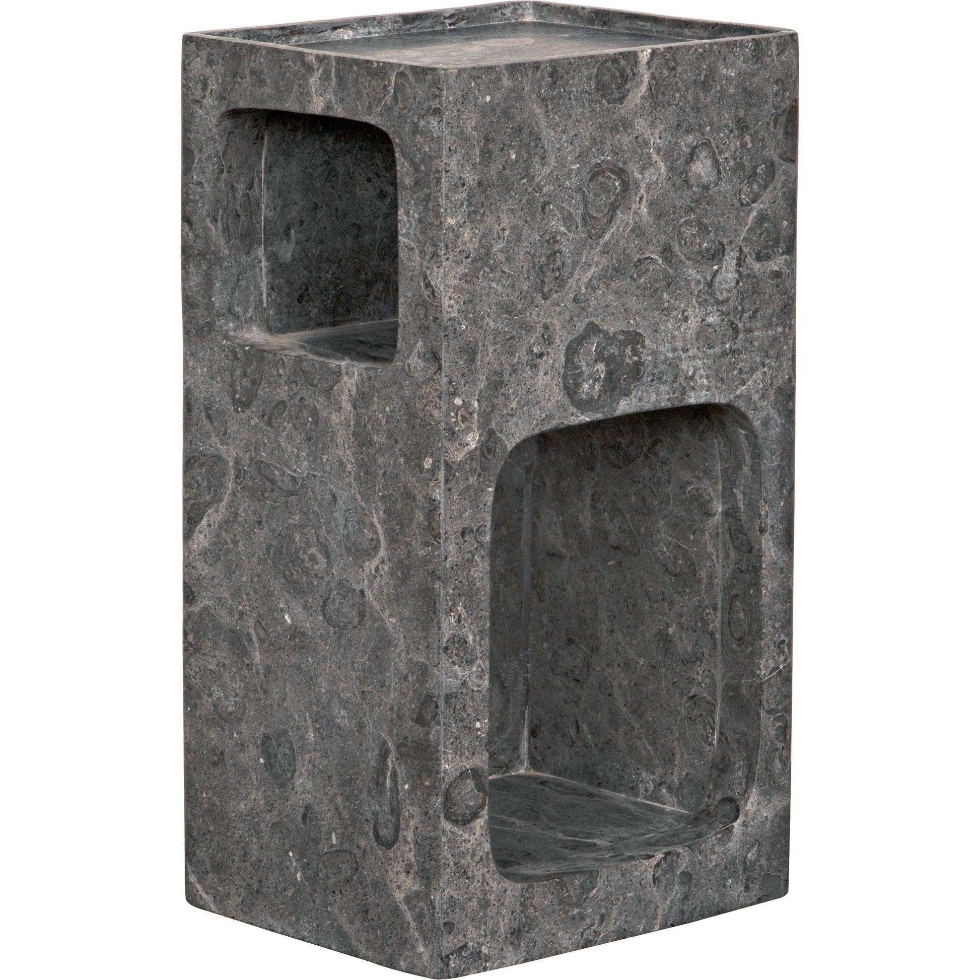 Murakami Side Table by Noir in black marble. Made from marble in a modern style.