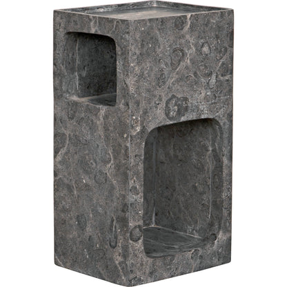 Murakami Side Table by Noir in black marble. Made from marble in a modern style.