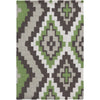 Grass Green, Dark Brown, Light Beige, Light Gray / 2' x 3'