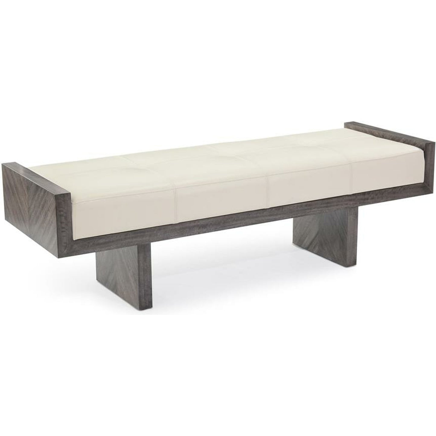 000 SR-866113 | Primary Silo | Virtu Bench by John-Richard in gray, white. Made from leather in a eclectic & global style.