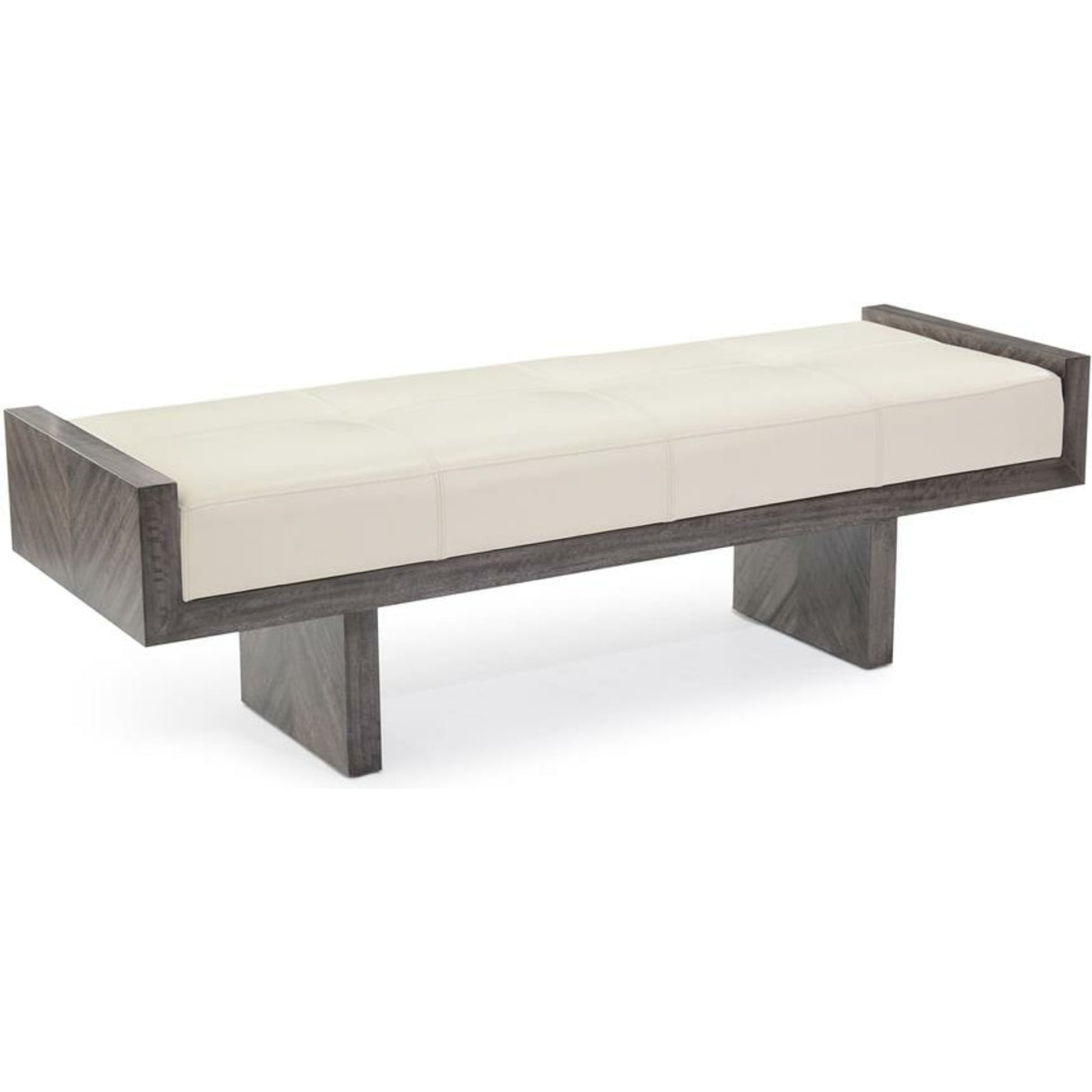 Virtu Bench by John-Richard in gray, white. Made from leather in a eclectic & global style.