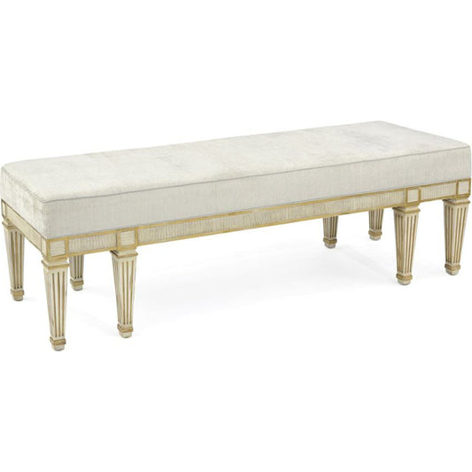 Vallejo Bench by John-Richard in beluga, gold. Made from unique in a traditional style.