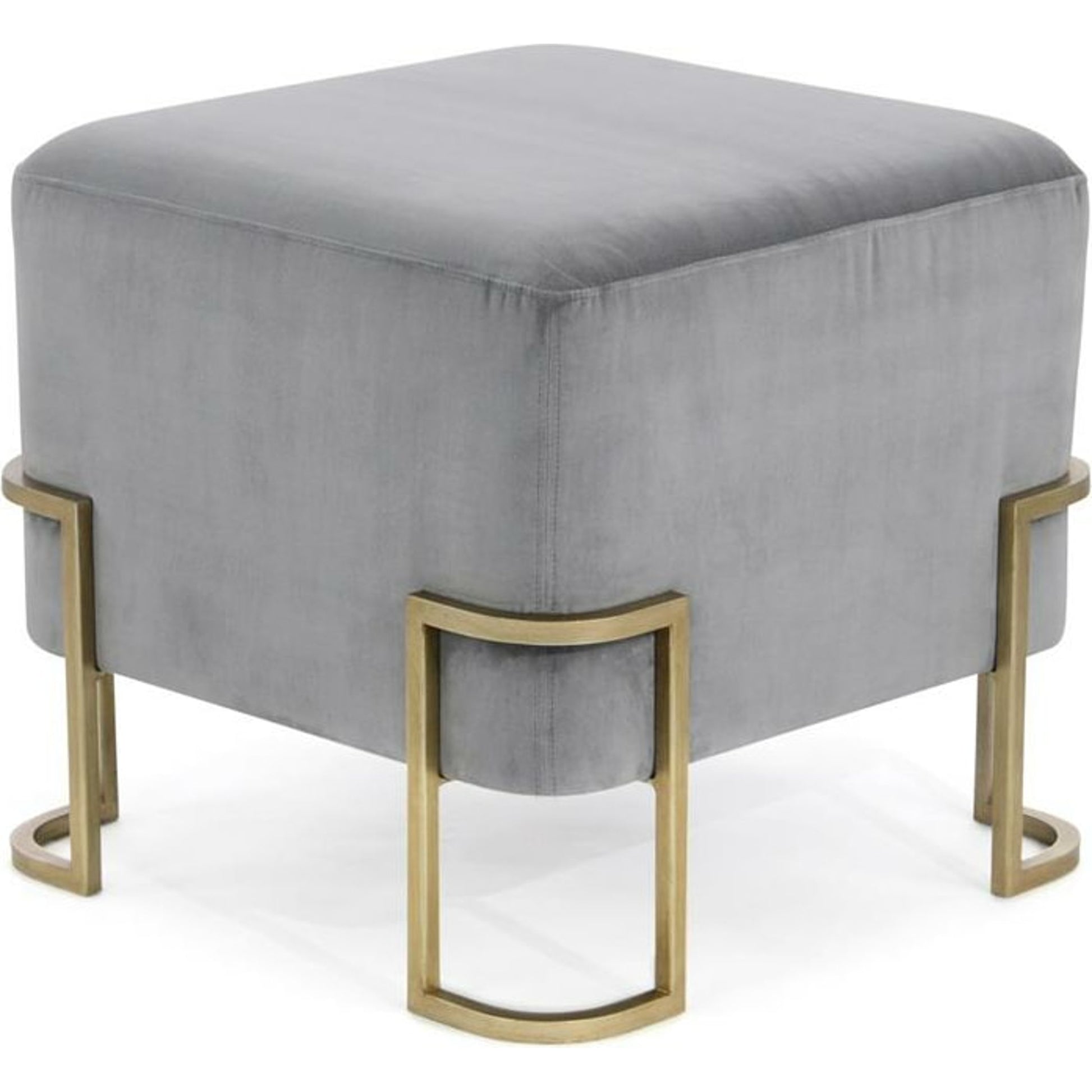 Shaftsbury Stool by John-Richard in gold, gray, silver. Made from unique in a modern style.