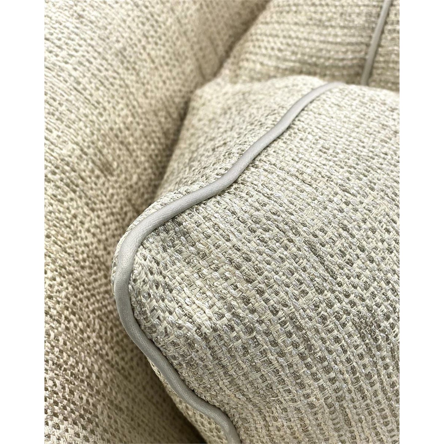 003 SR-865994 | Closeup | Ticinese Swivel Lounge Chair by John-Richard in gray, nickel. Made from leather, nickel, wood in a transitional style.