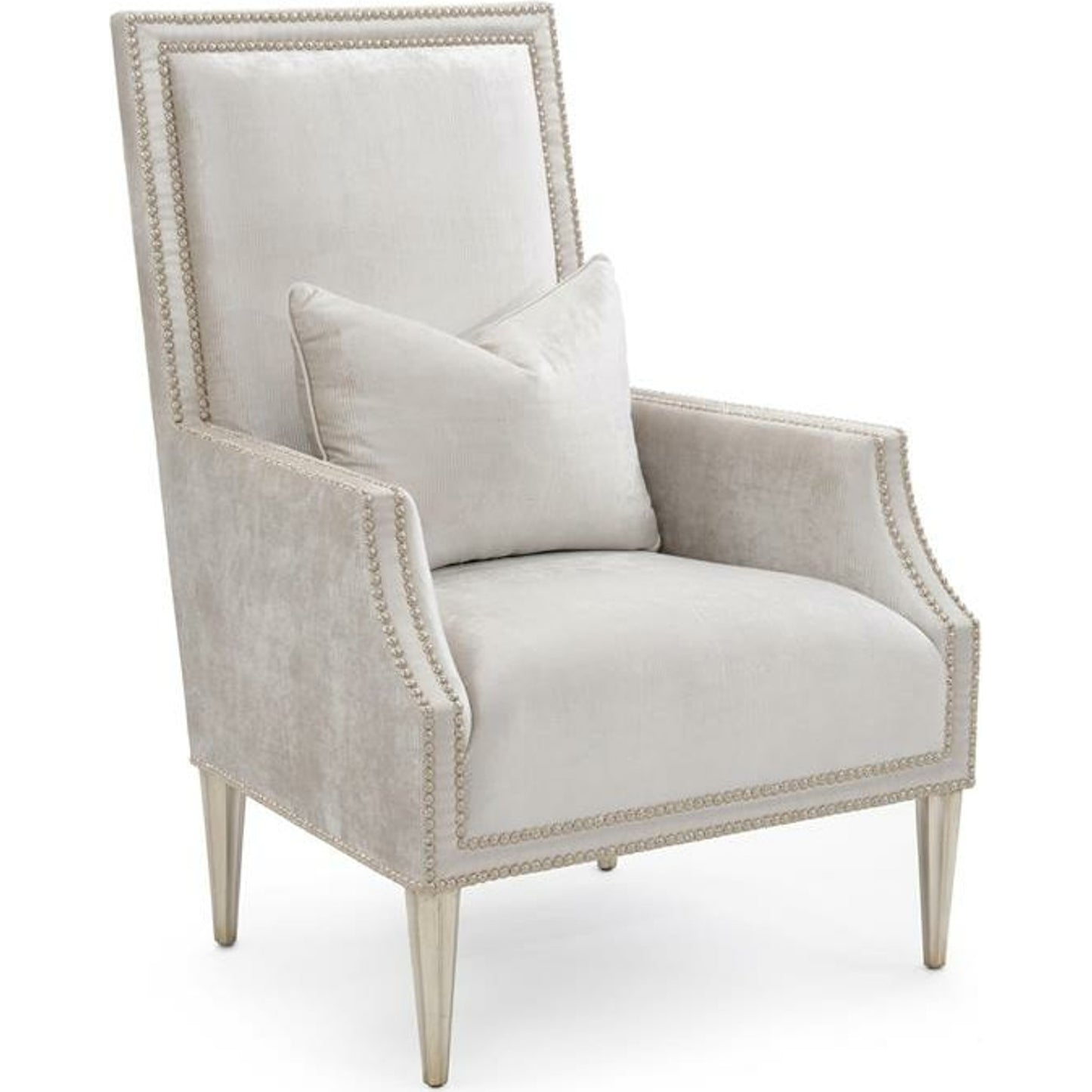 001 SR-863000 | Primary Silo | Bel-Air Armchair by John-Richard in gray, silver. Made from unique in a transitional style.