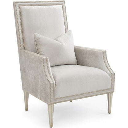 Bel-Air Armchair by John-Richard in gray, silver. Made from unique in a transitional style.