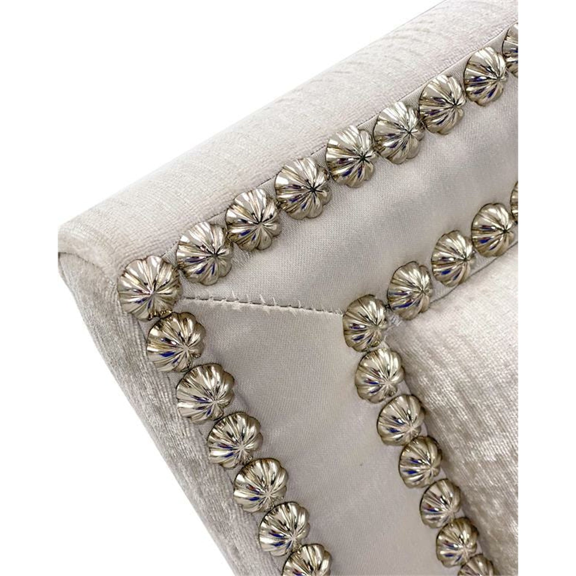 Bel-Air Armchair by John-Richard in gray, silver. Made from unique in a transitional style.