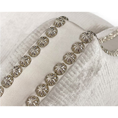 Bel-Air Armchair by John-Richard in gray, silver. Made from unique in a transitional style.