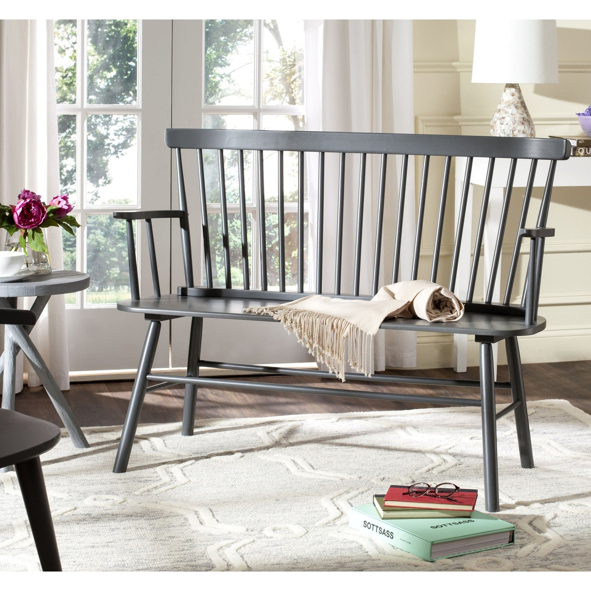 Clifton Loveseat by HedgeApple Essentials. Made from rubberwood in a modern style.