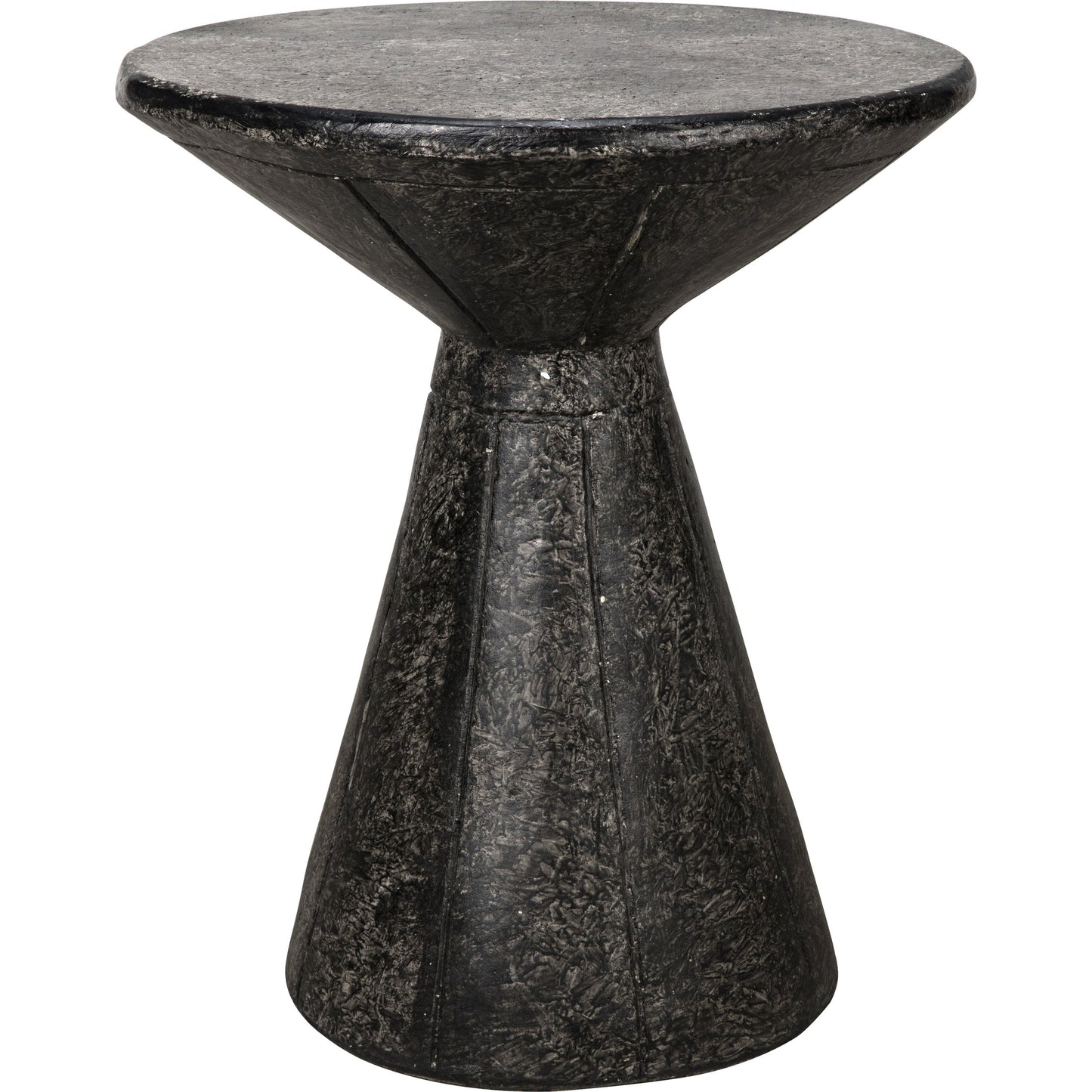 001 SR-834071 | Primary Silo | Pedestal Side Table by Noir in black. Made from fiber cement in a eclectic & global style.