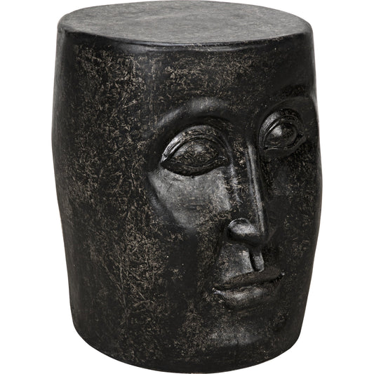 Head Side Table by Noir in black. Made from fiber cement in a eclectic & global style.