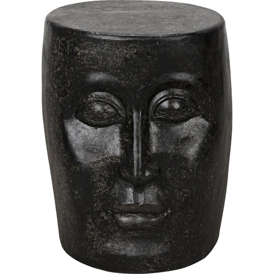 Head Side Table by Noir in black. Made from fiber cement in a eclectic & global style.