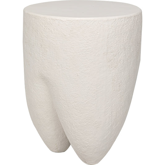 Donald Side Table by Noir in white. Made from fiber cement in a eclectic & global style.