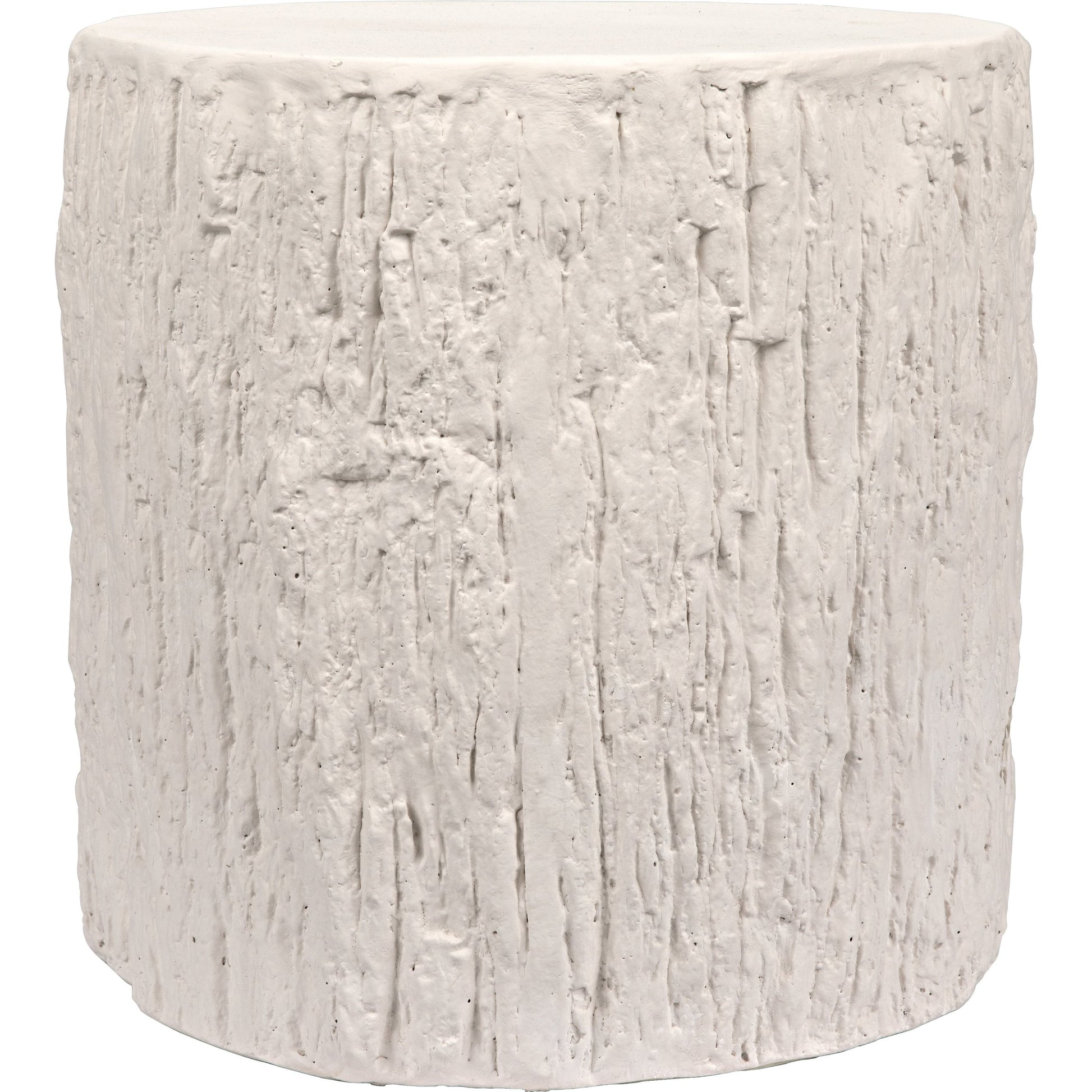 Trunk Side Table by Noir in white. Made from fiber cement in a eclectic & global style.