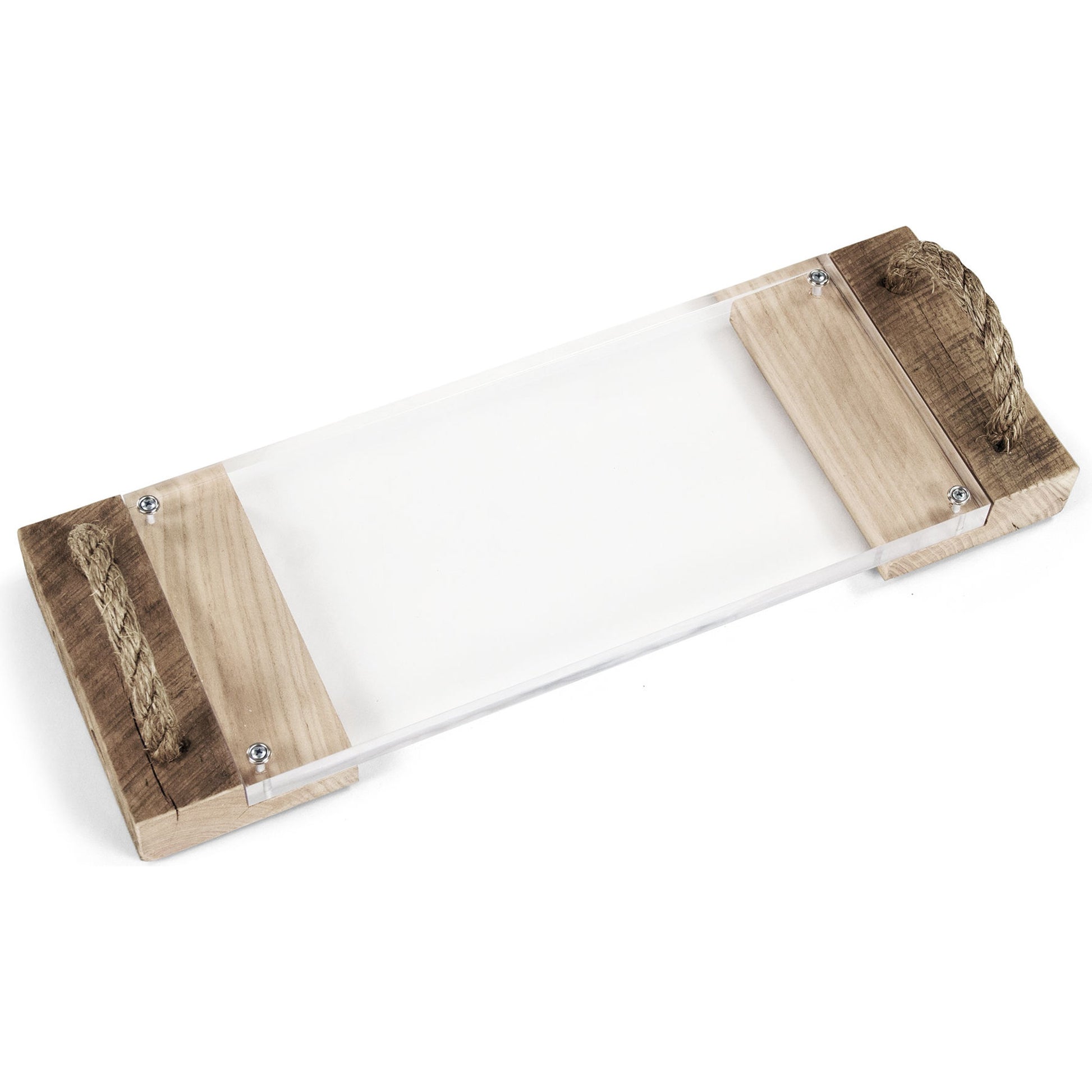 Matthew Acrylic Serving Board by Zentique in natural and acrylic, wood. Made from acrylic, wood in a rustic style.
