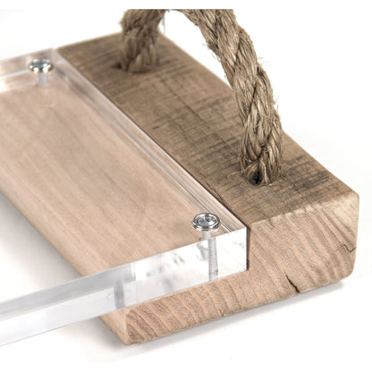 Matthew Acrylic Serving Board by Zentique in natural and acrylic, wood. Made from acrylic, wood in a rustic style.