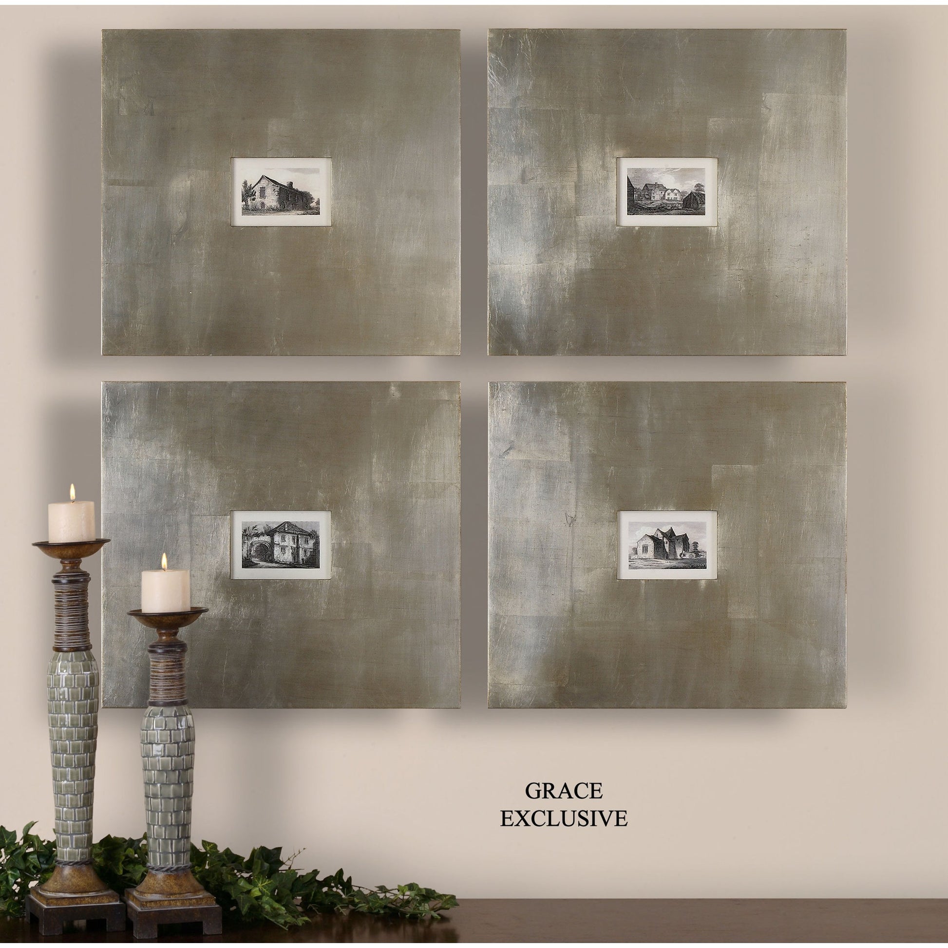 Historical Buildings Framed Art (Set of 4) by Uttermost in multi. Made from mdf in a modern style.