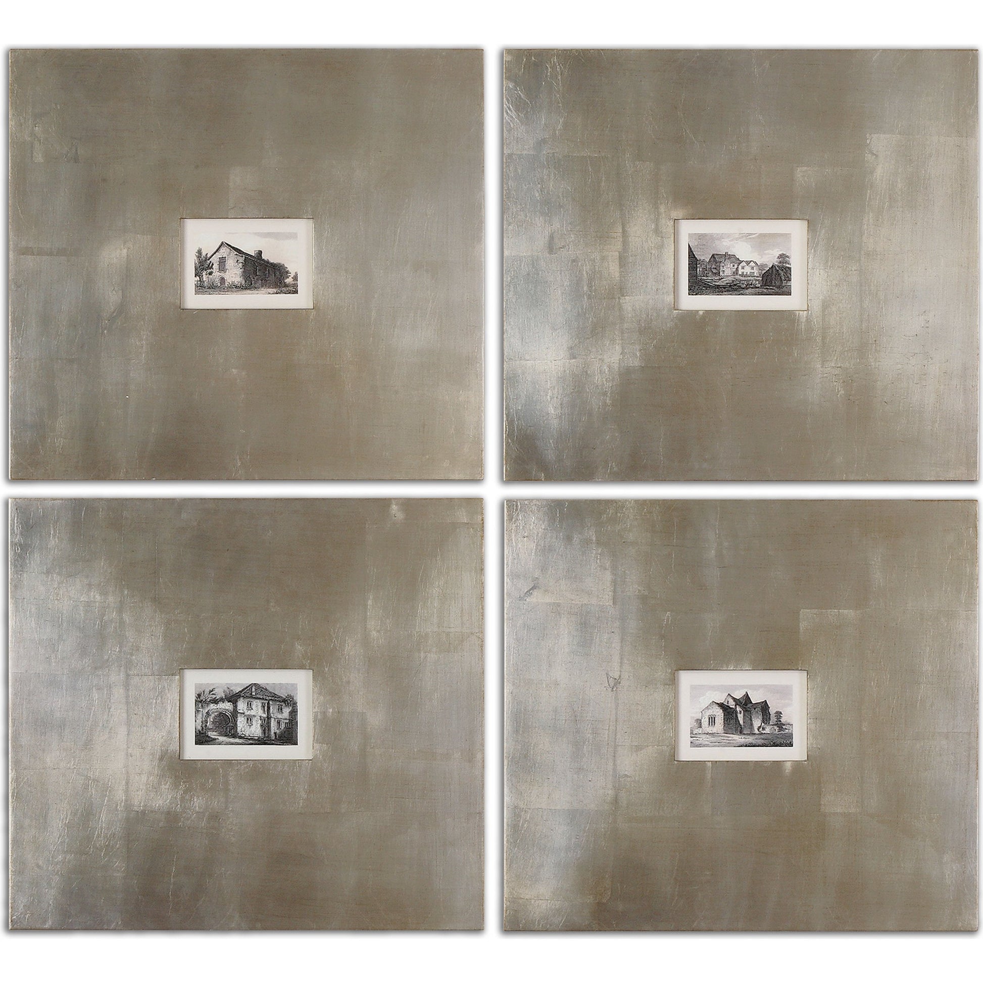 Historical Buildings Framed Art (Set of 4) by Uttermost in multi. Made from mdf in a modern style.